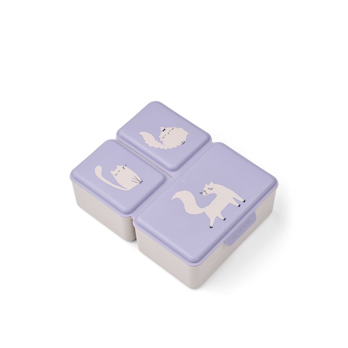 Liewood Driss Lunchbox - Cat / Warm lilac - Brotdose