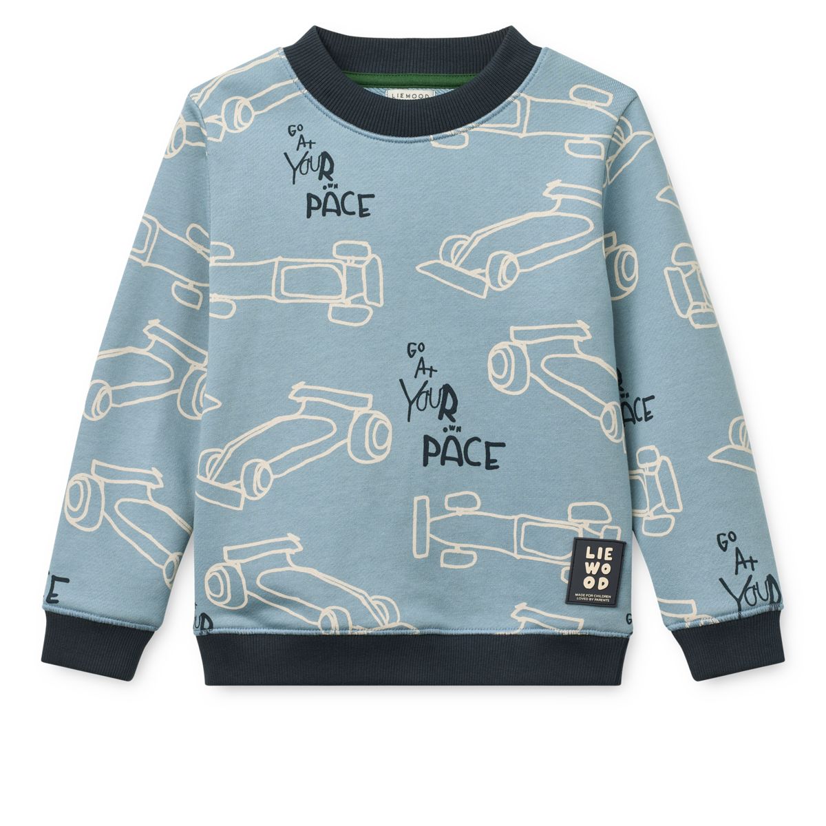 Liewood RIDLEY Bedrucktes Sweatshirt - Race cars / Beach blue - Sweatshirts
