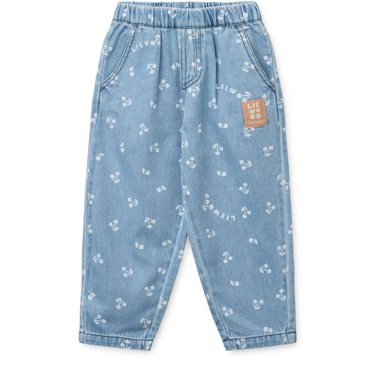 Liewood BORRIS Leichte bedruckte Denim-Hose - Cherry heart sandy / Denim - Hose