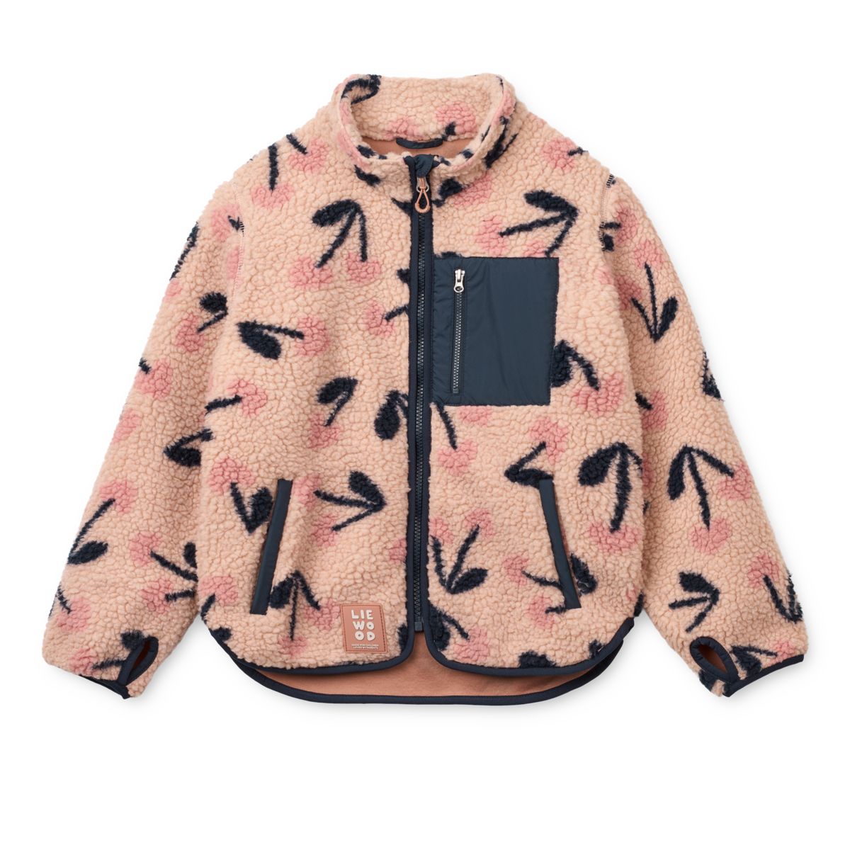 Liewood Nolan Fleecejacke - Mega Cherry heart / Rosey - Jacke