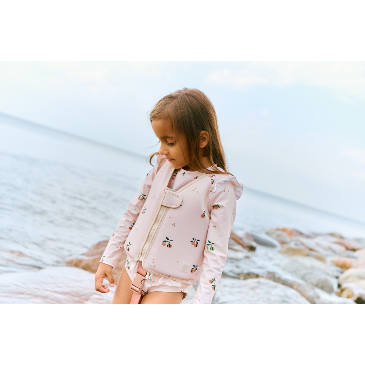 Liewood Sille Bedruckter Badeanzug - Peach / Sea shell - Badeanzug
