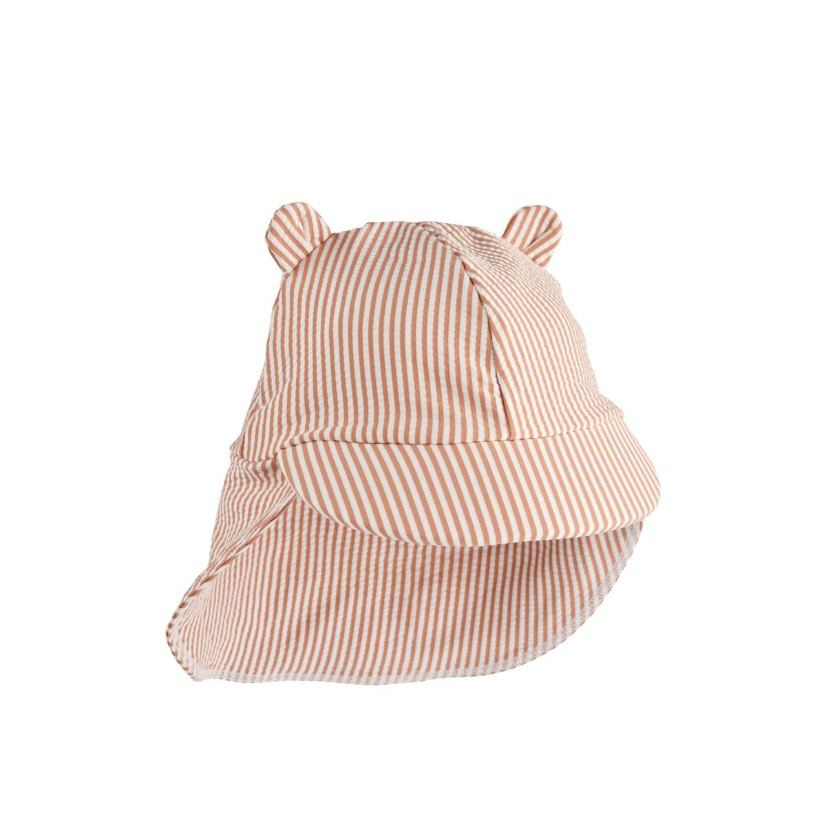 Liewood Senia Sonnenhut Seersucker - Y/D stripe Pale tuscany / Creme de la creme - SCHWIMMHUT