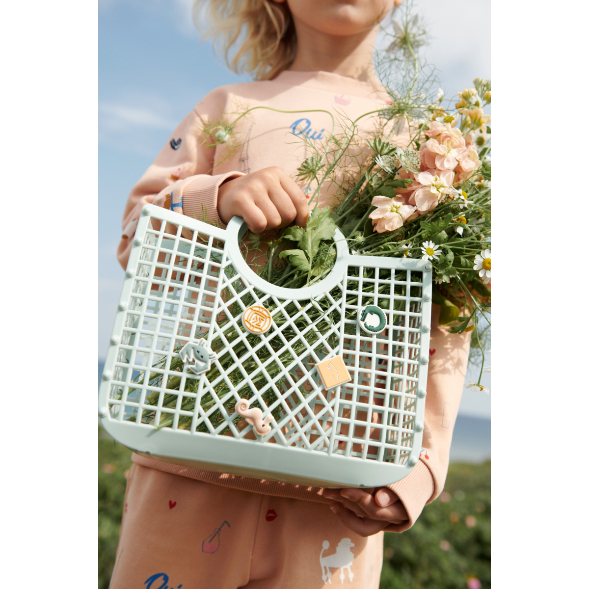 Liewood Samantha Korb mit Anhängern - Light Peppermint - KORB-TASCHE