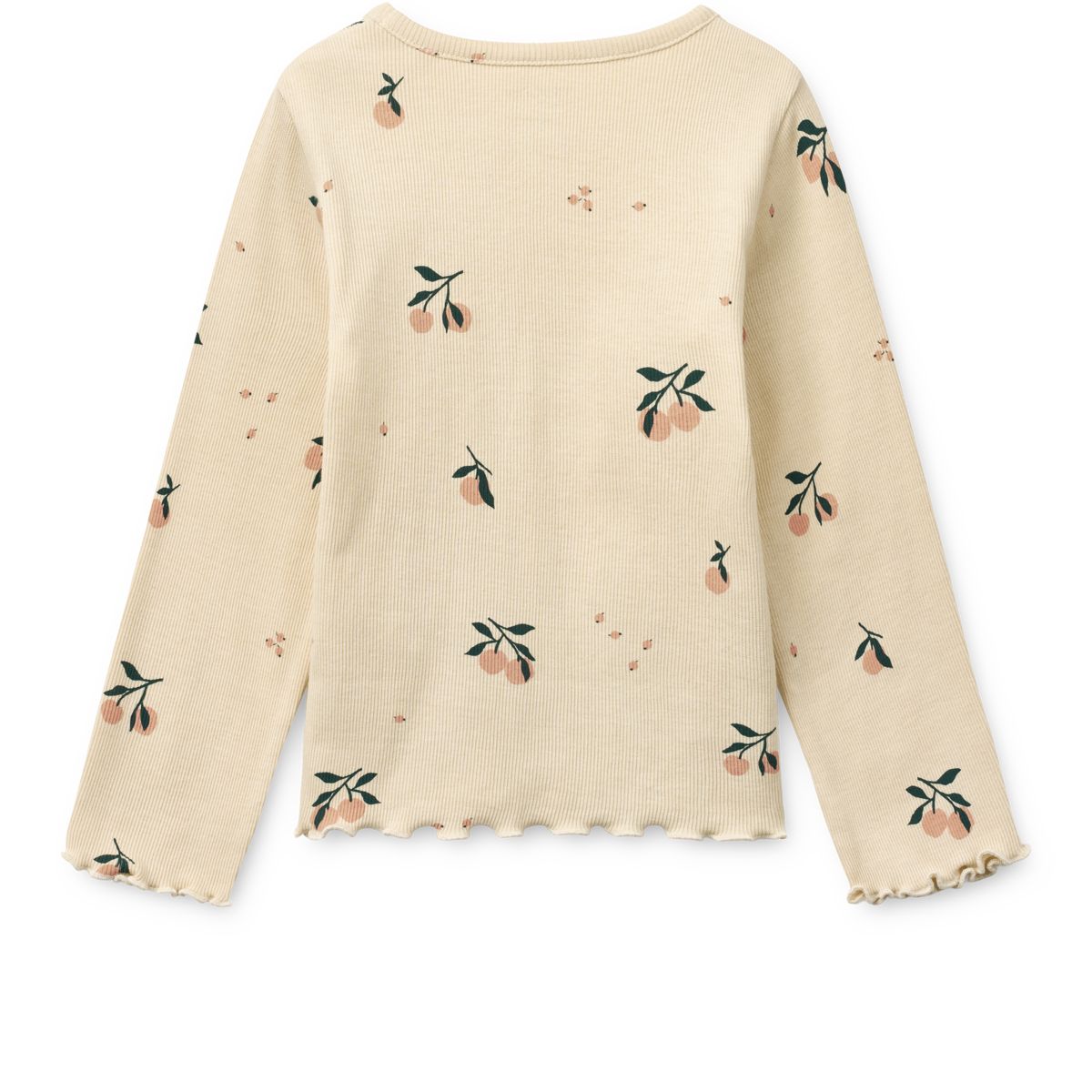Liewood NIEVE bedrucktes Langarm-Ripp-T-Shirt - Peach / Sea shell - T-shirt
