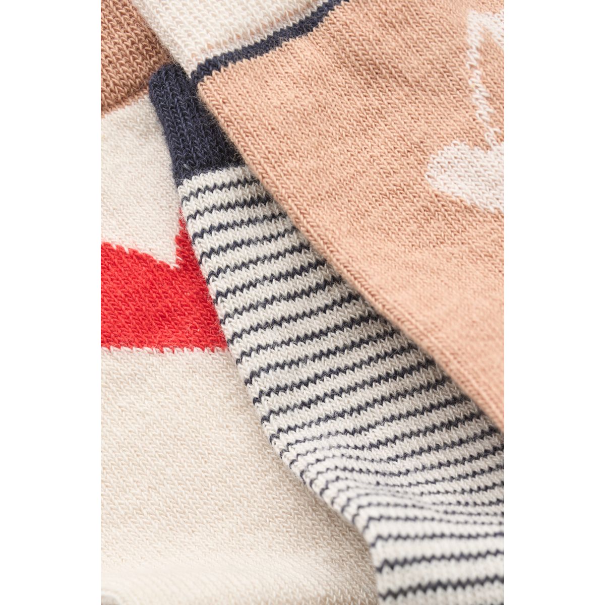 Liewood SILAS Socken 3er-Pack - Pale Tuscany / Sandy Stripe mix - Socken/Strümpfe