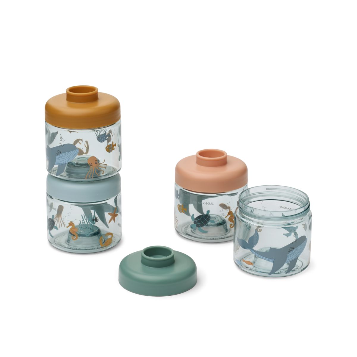 Liewood DOMINIQUE Babynahrungsboxen - Sea creature / Sandy - Snackbox