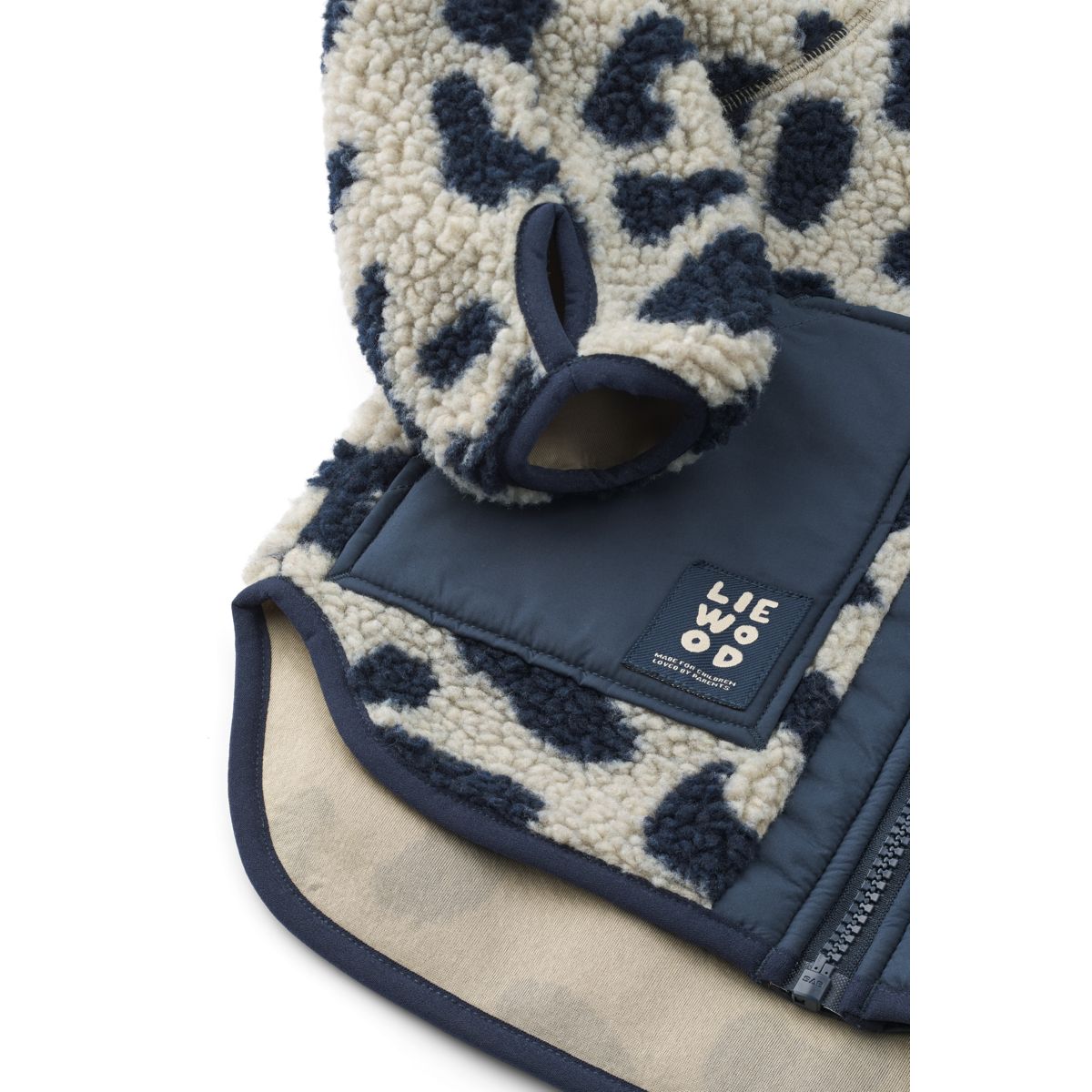 Liewood NOAM Pile Jacke - Mega Leo mist / Classic Navy - Jacke