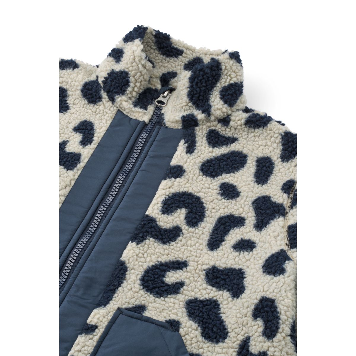 Liewood NIVA Pile Jacket für Erwachsene - Mega Leo mist / Classic Navy - Jacke