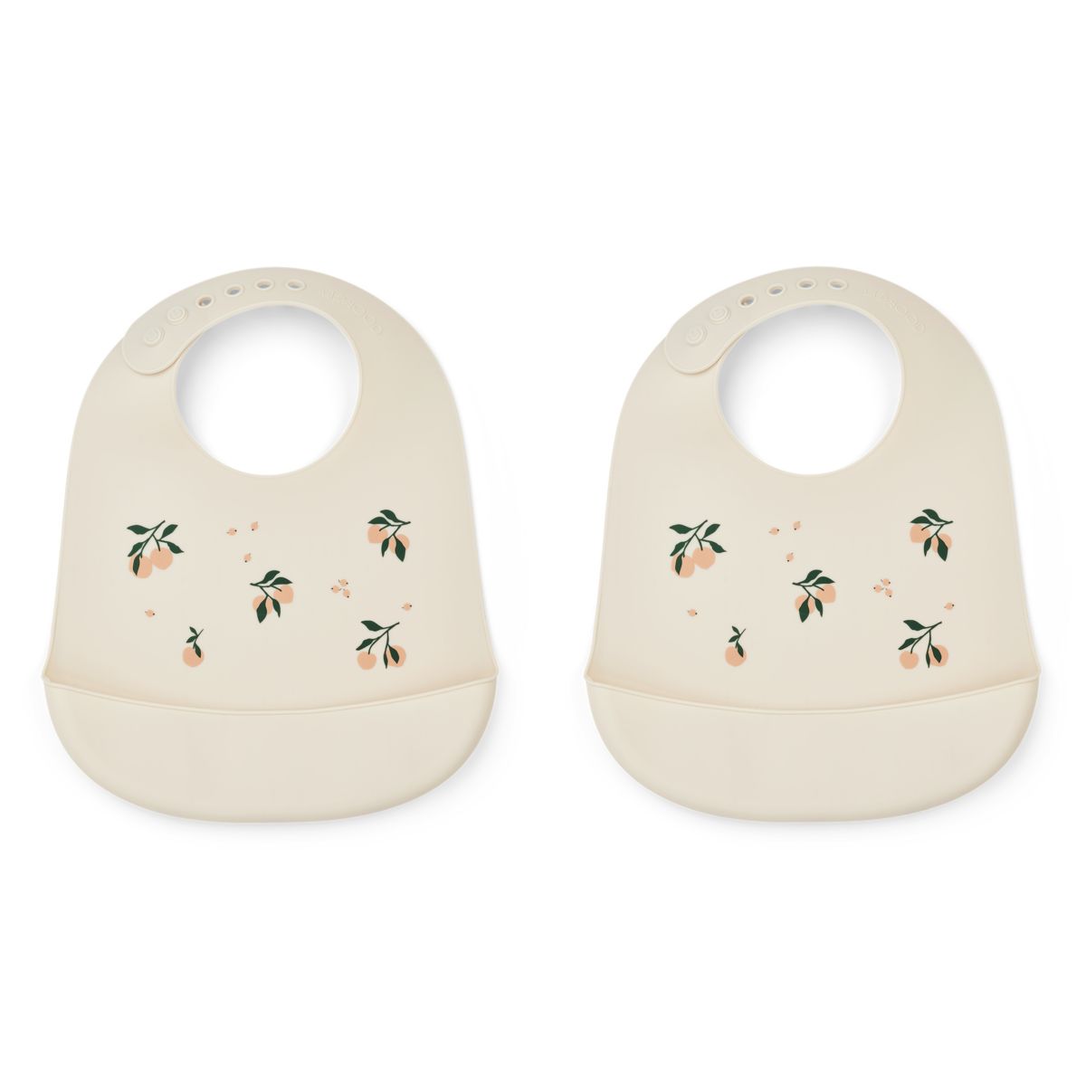 Liewood Tilda Silikon Lätzchen 2er Pack - Peach / Sea shell mix - Lätzchen